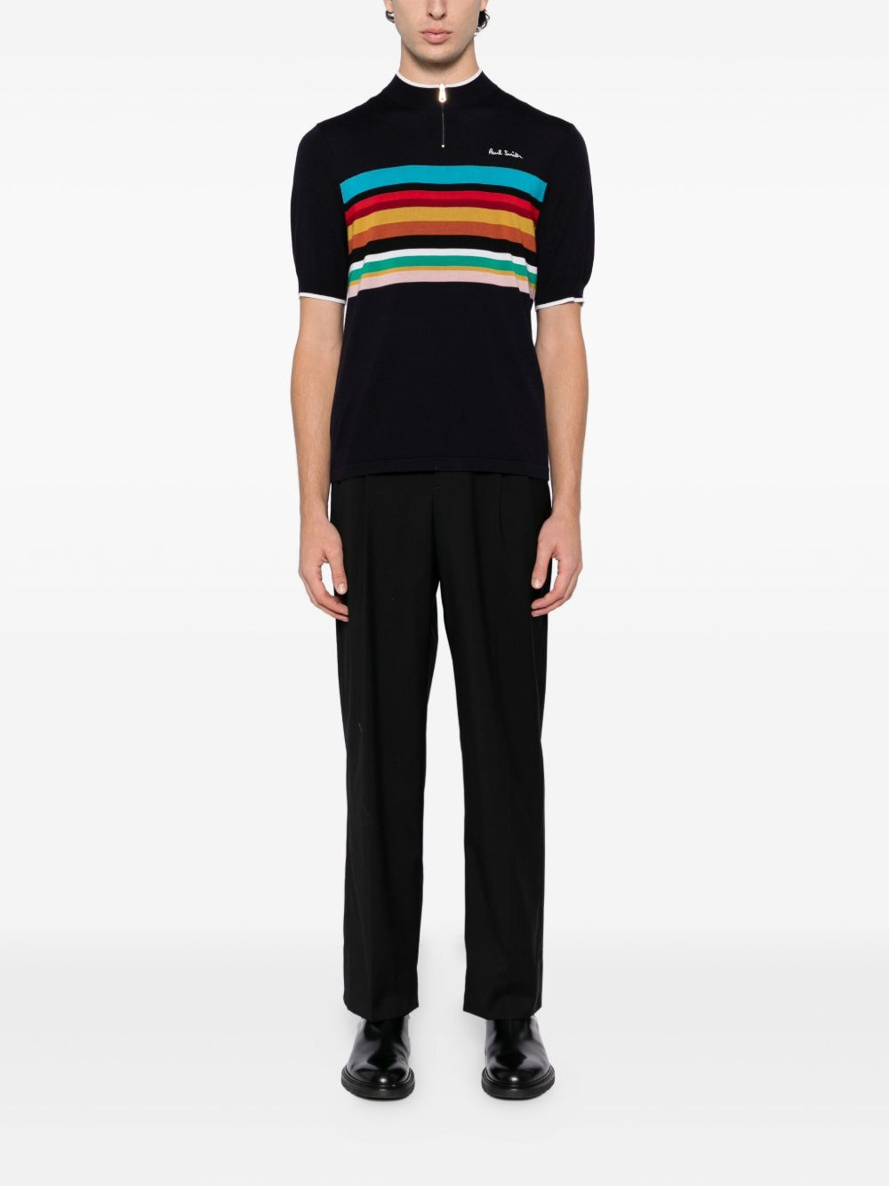 LOGO-EMBROIDERED STRIPED TOP - 3