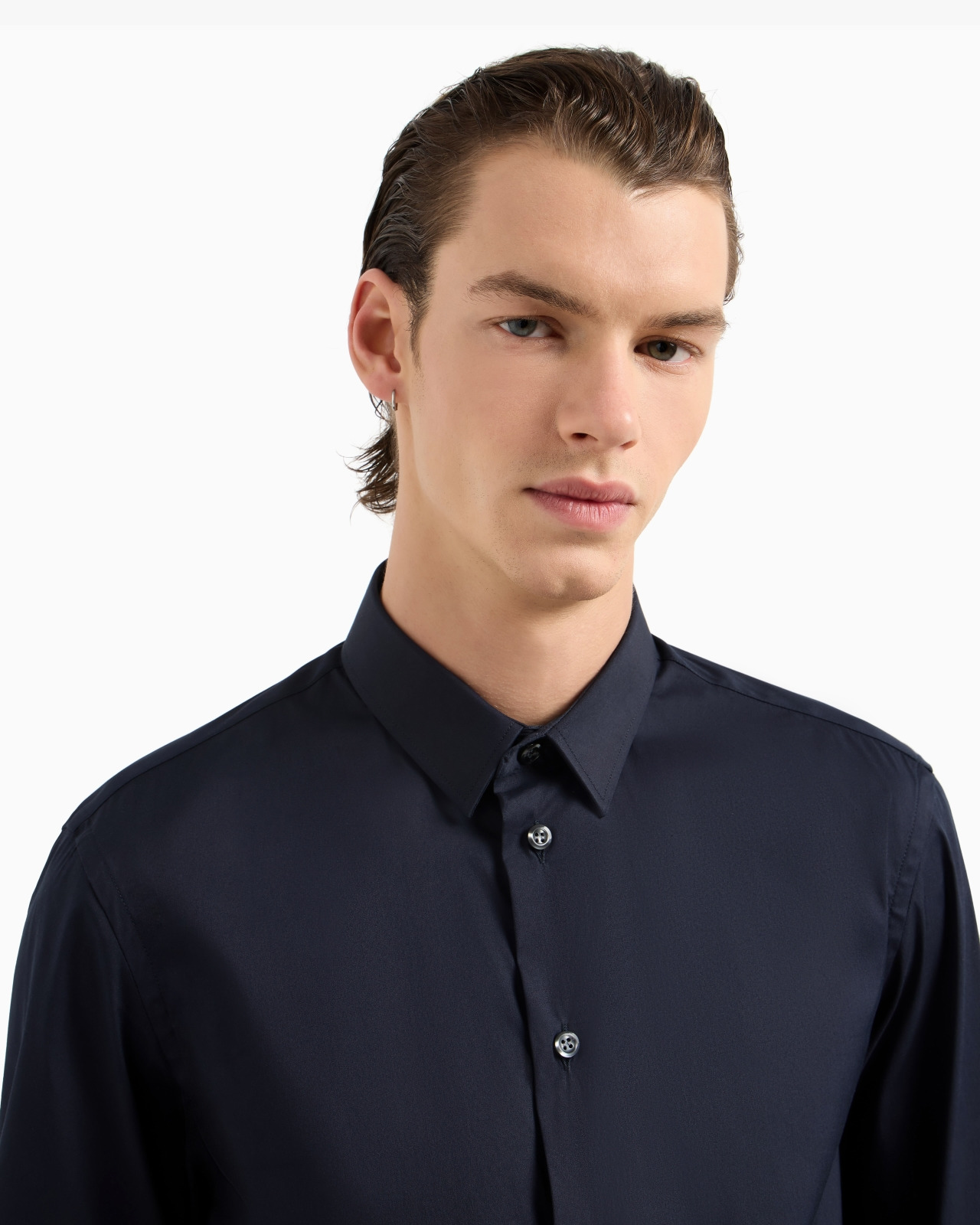 STRETCH COTTON POPLIN SHIRT - 5