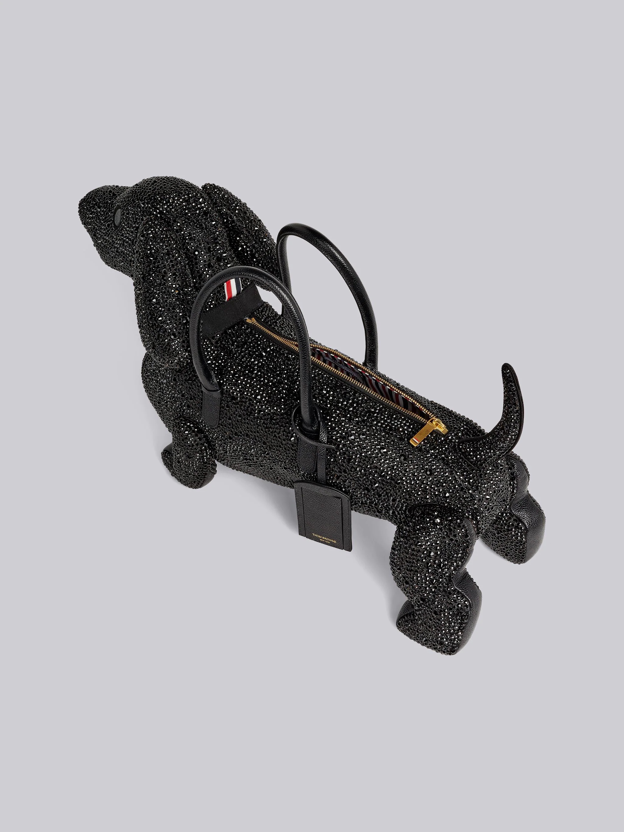 Black Crystal Satin Black Tie Hector Bag - 5