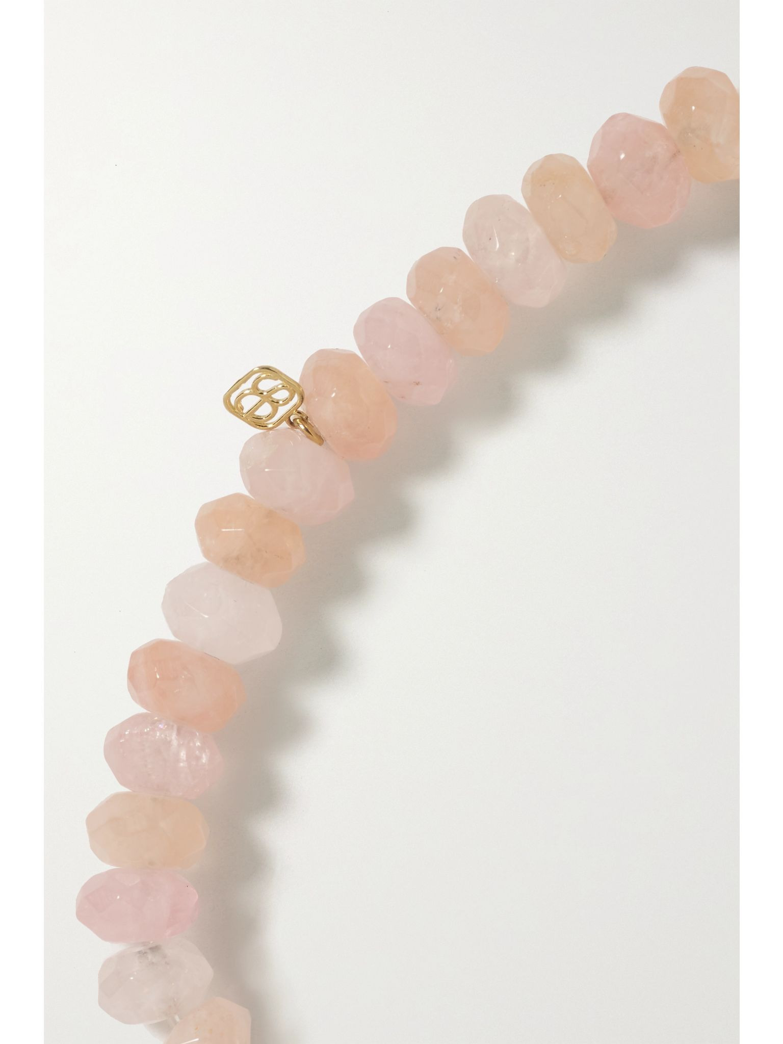 Clownfish 14-karat gold, morganite, diamond and enamel bracelet Pink - 3