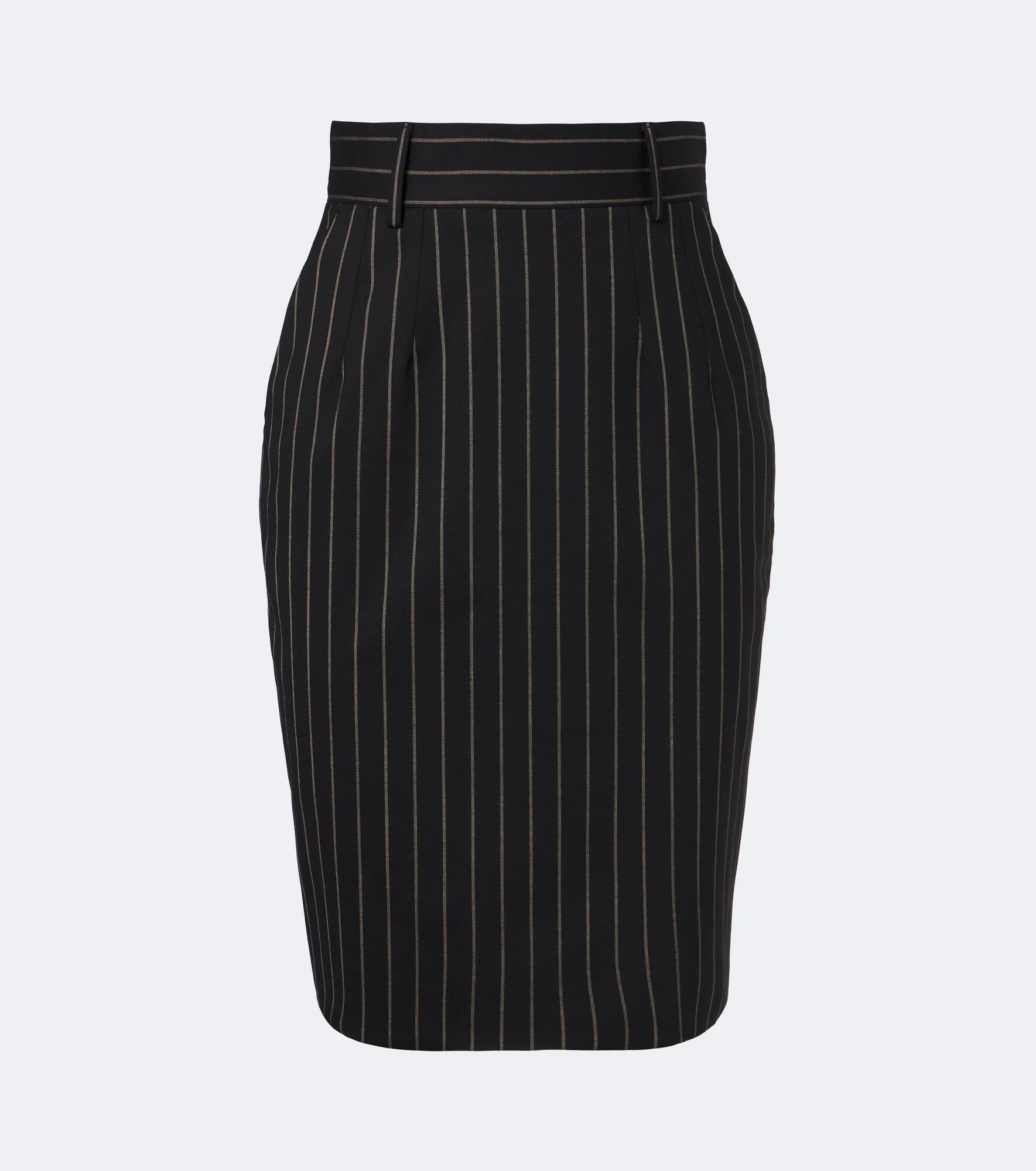 Pinstriped wool pencil skirt - 1