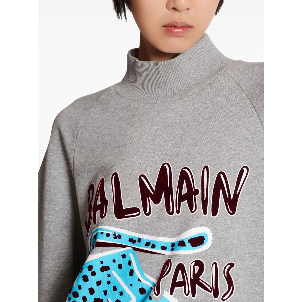 Balmain Grey Tops - Sweatshirts Women - 5