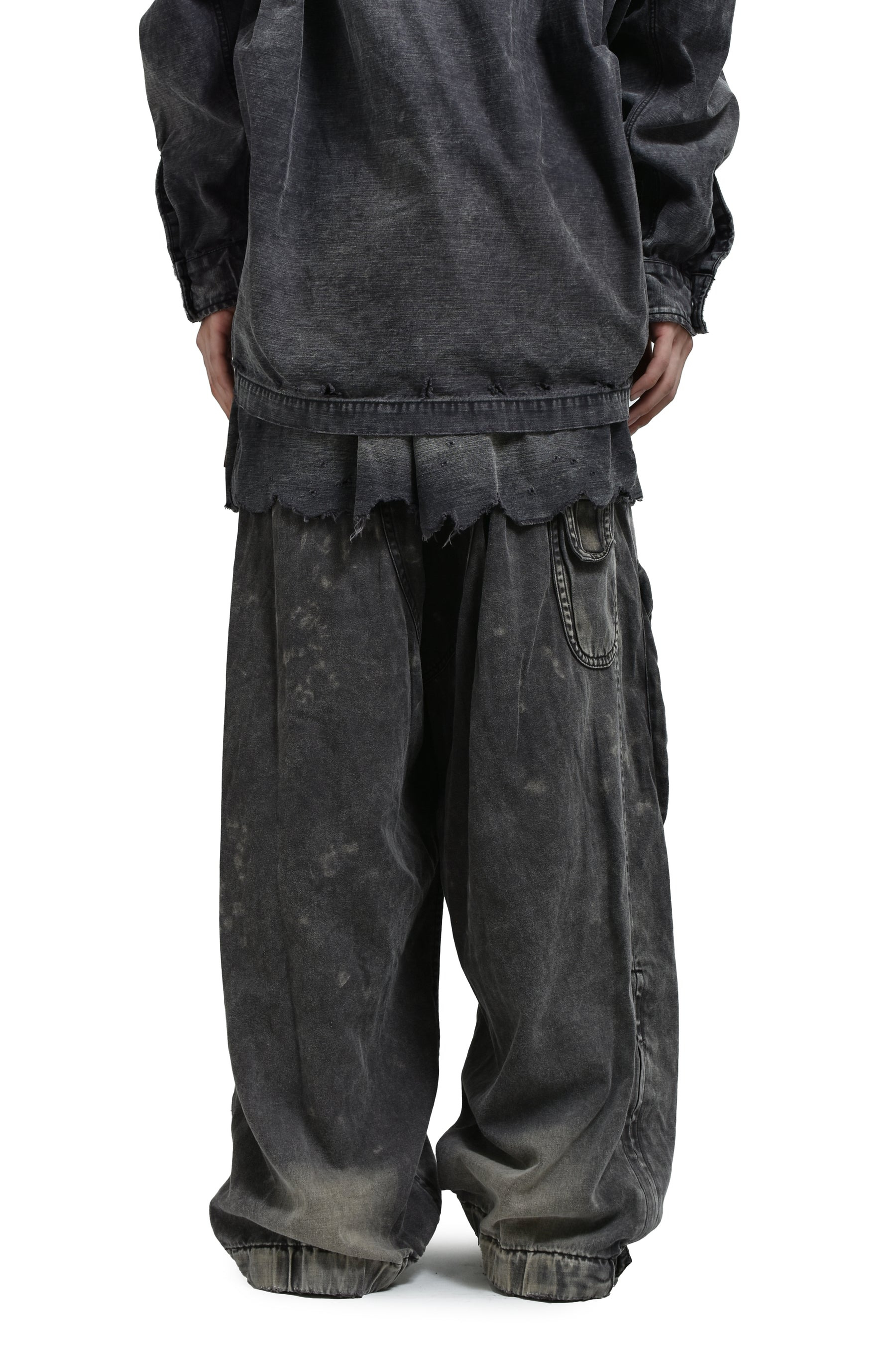 WAIST LAYERD FLIGHT PANTS / BLK - 2