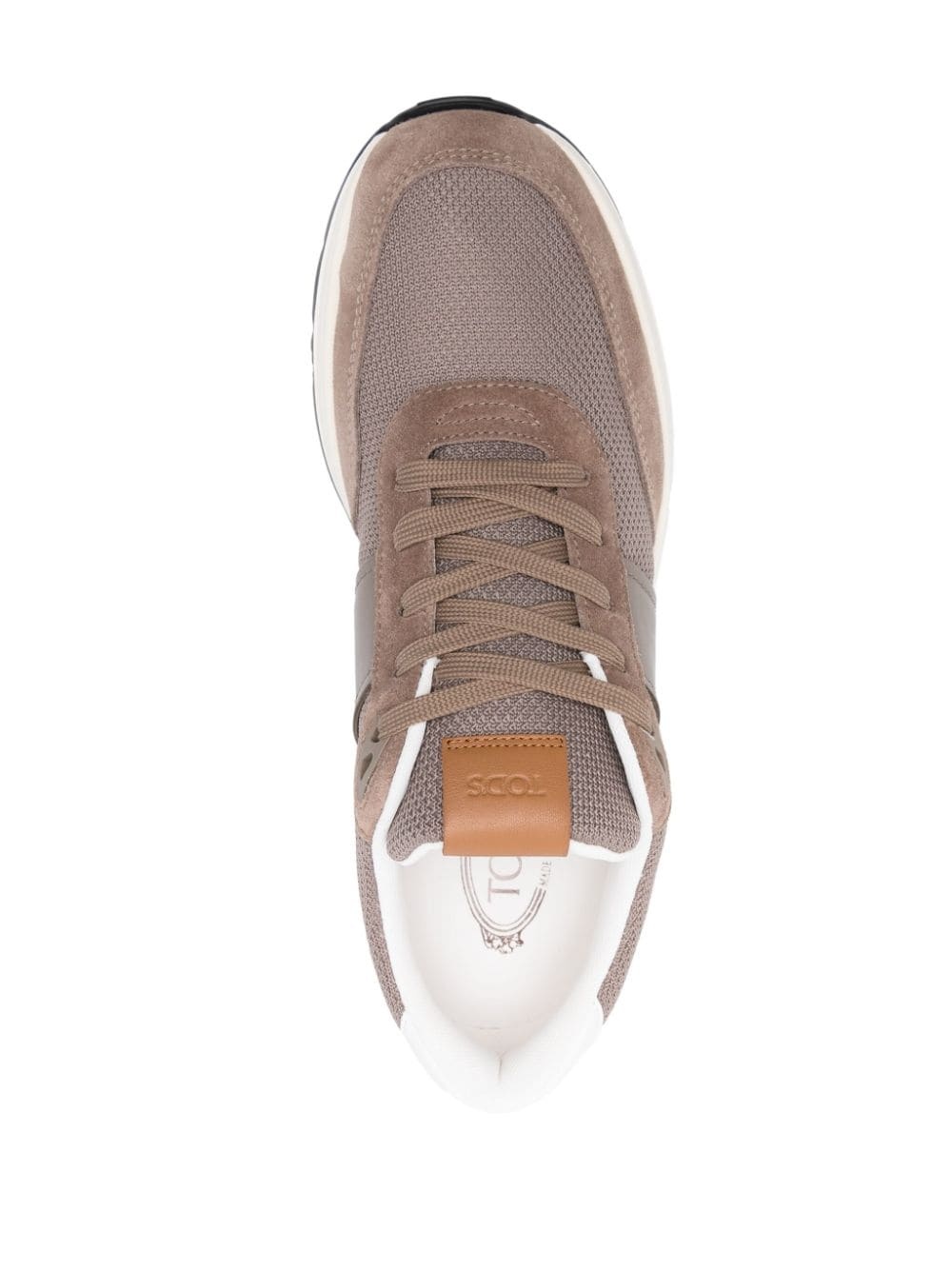 logo-debossed suede sneakers - 4