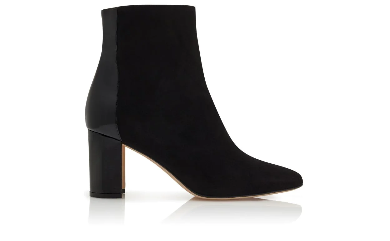 Black Suede Ankle Boots - 1