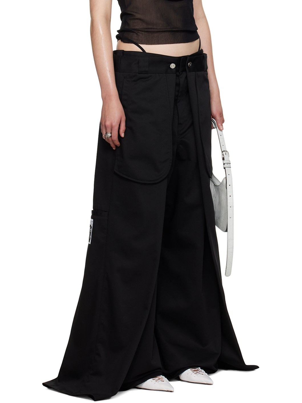 Black Shayne Oliver Edition 'The Wrap' Trousers - 2