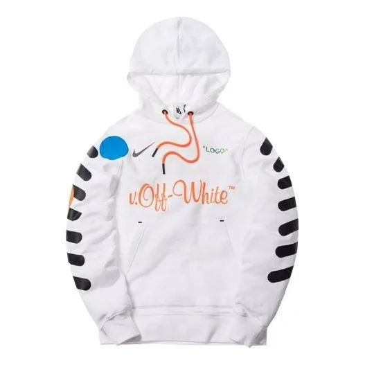 Nike x Off-White Mercurial NRG X Hoodie 'White Total Orange' AA3257-100 - 1