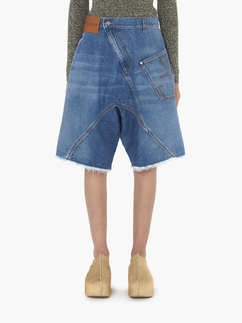 JW Anderson TWISTED WORKWEAR DENIM SHORTS outlook