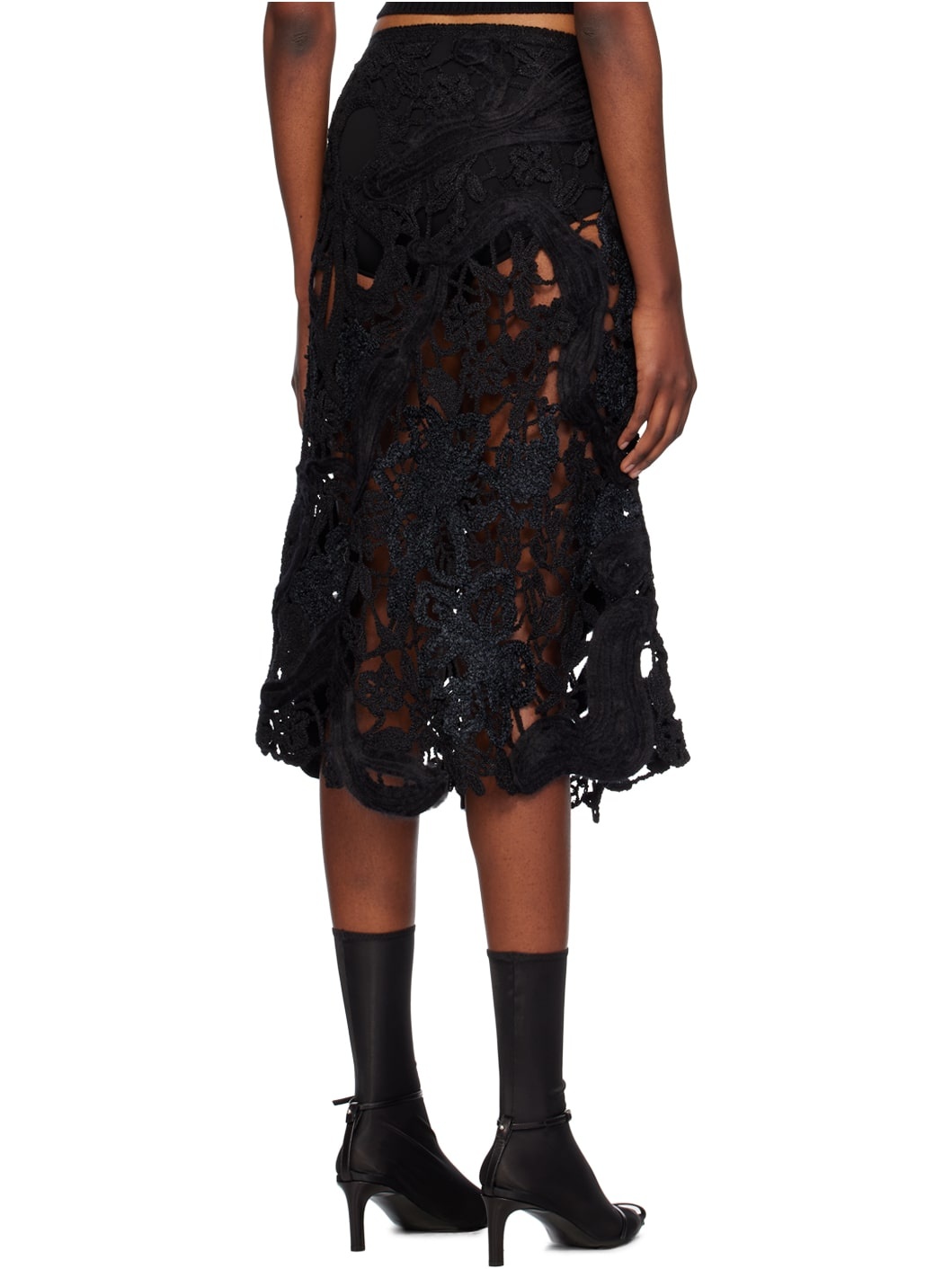 Black Cornelly Midi Skirt - 3