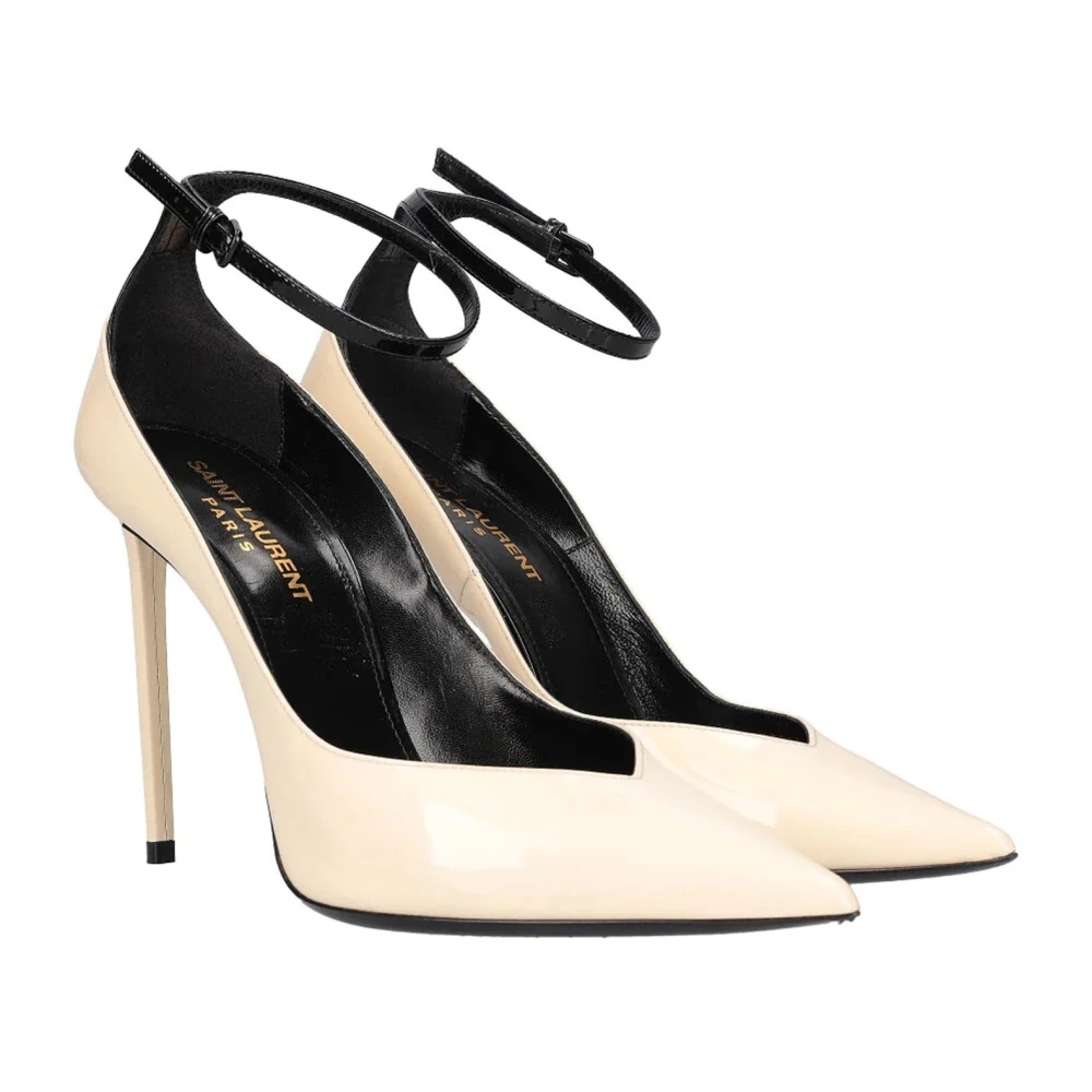 LEATHER PUMPS WITH PATENT EFFECT - 2