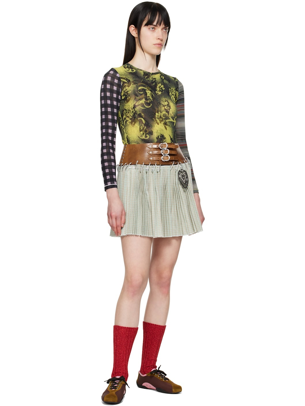 Multicolor Starlight Mesh Long Sleeve T-shirt - 5