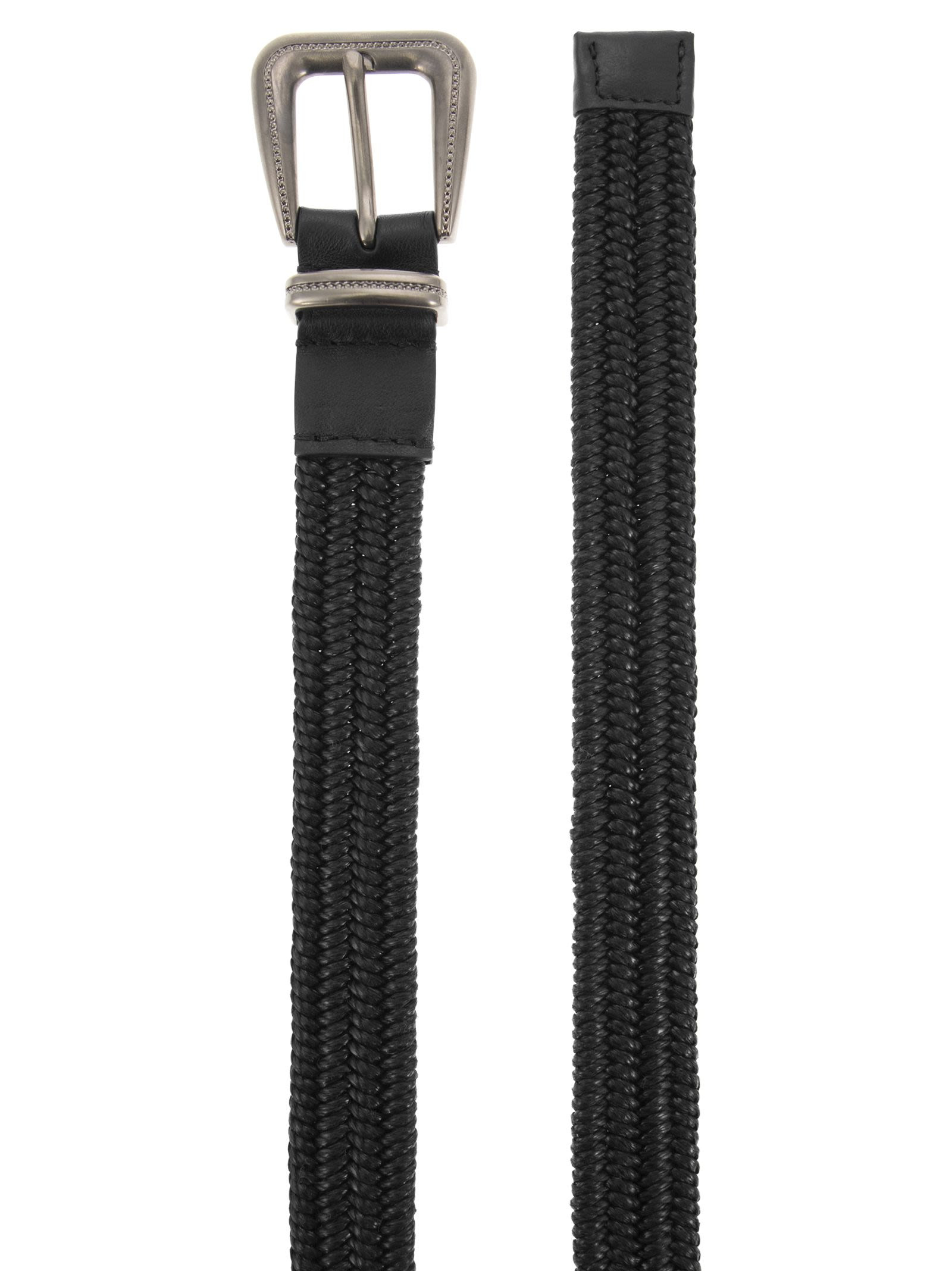 Brunello Cucinelli Women Rustic Woven Linen Belt - 2