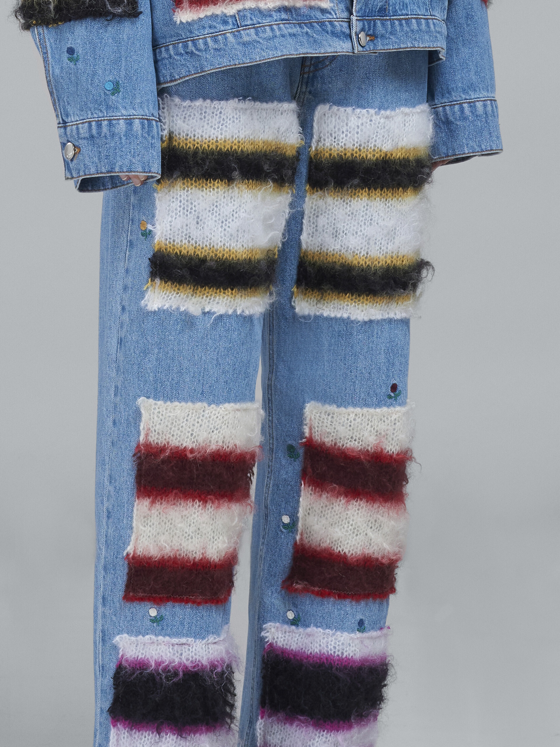 MOHAIR AND DENIM BOYFRIEND TROUSERS - 4