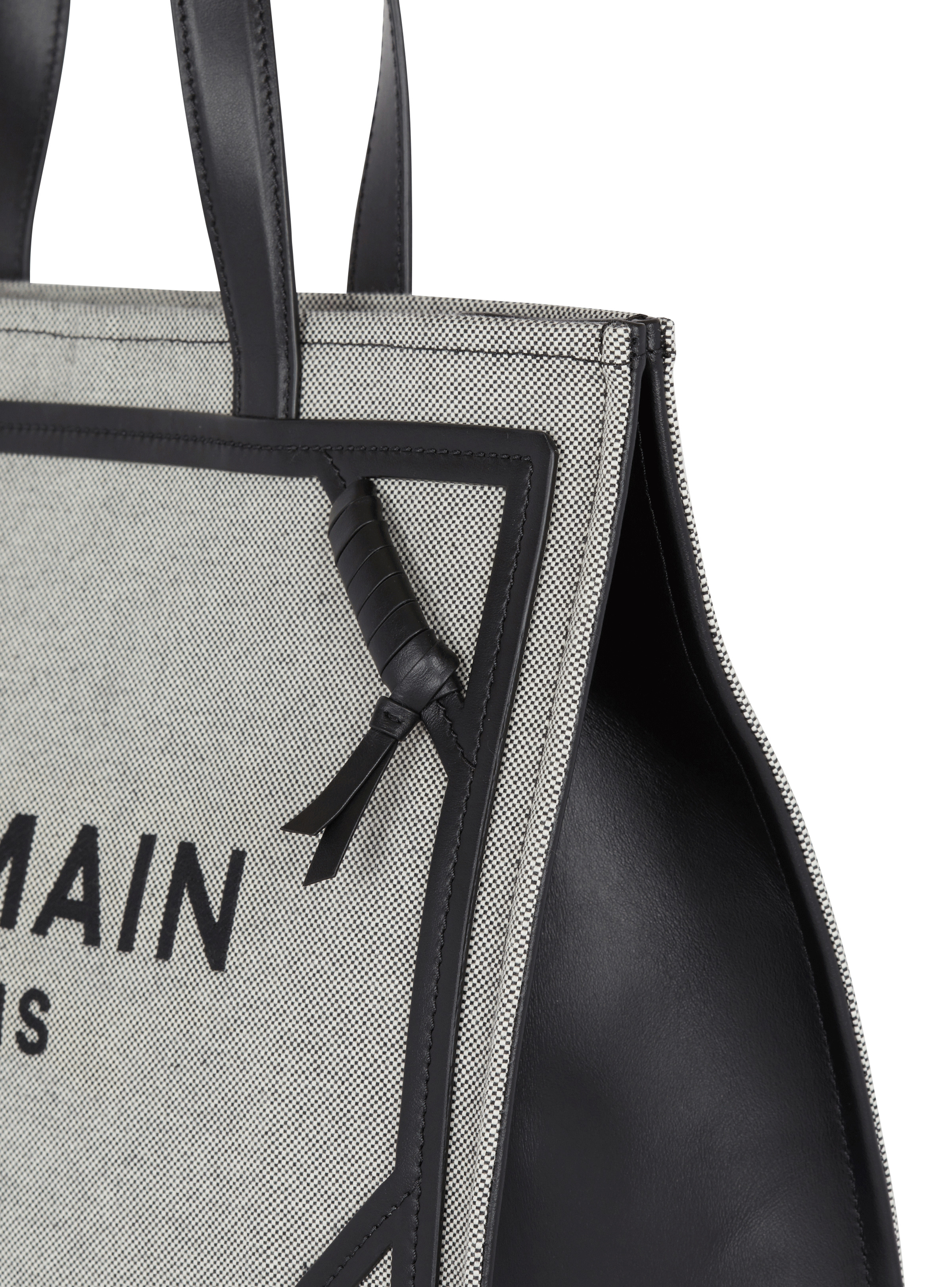 B-Army 42 canvas and smooth leather tote bag 5