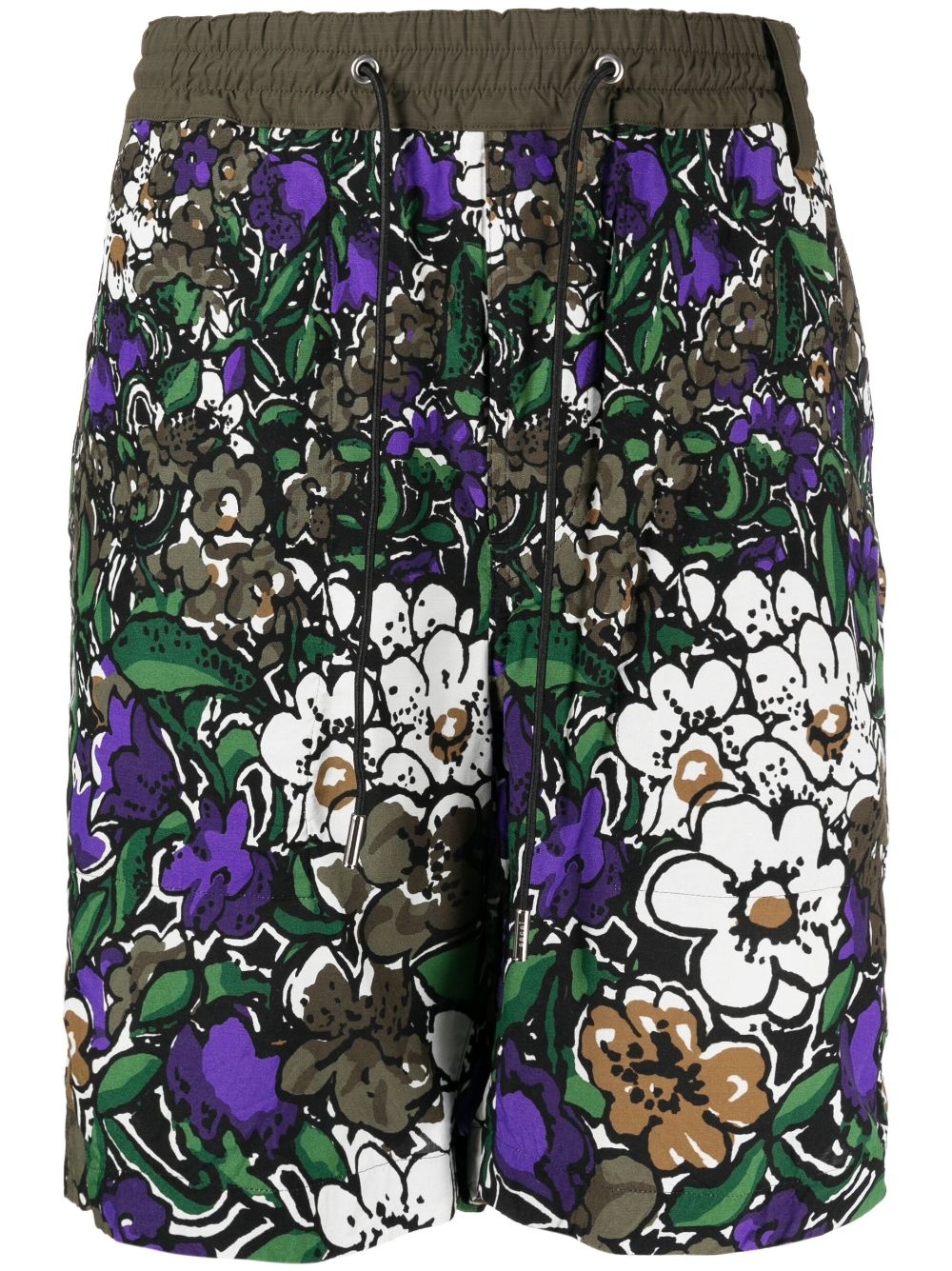 floral-print Bermuda shorts - 1