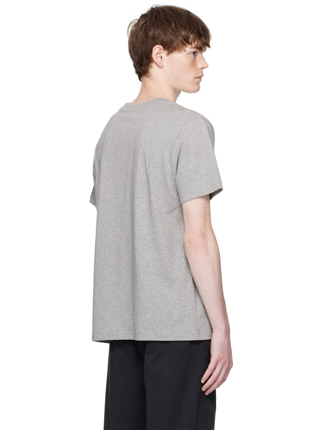 Gray Standard 'APC' Brodé T-shirt - 3