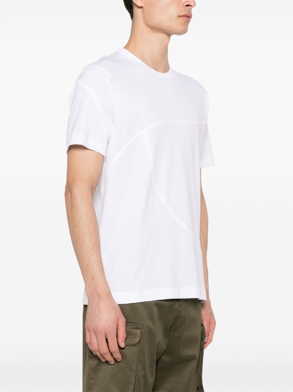 panelled cotton T-shirt - 3