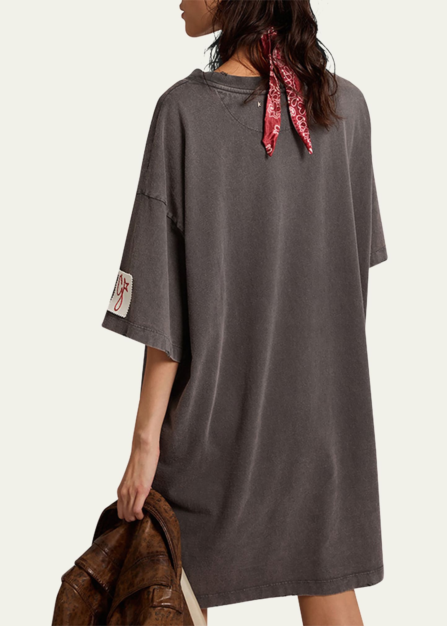 Distressed Logo T-Shirt Dress - 3