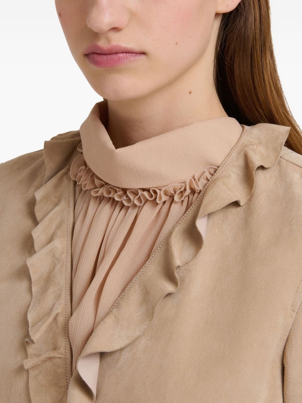 ruffled wrap jacket - 5