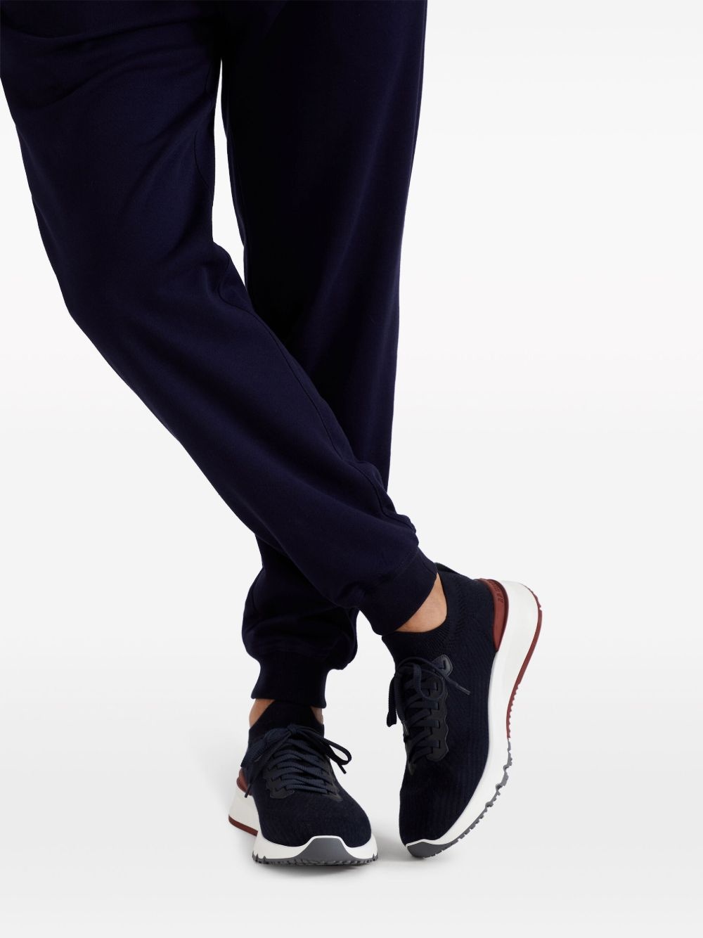 lace-up mesh sneakers - 5