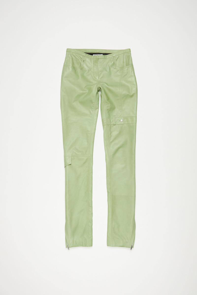 Leather trousers - Pistachio Green - 1