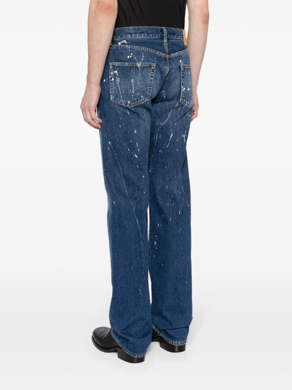 paint-splatter straight-leg jeans - 4