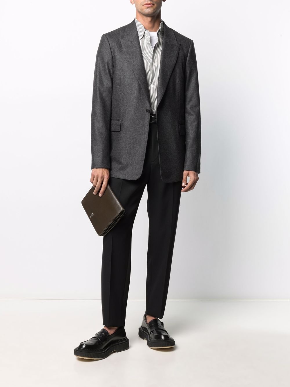 peak lapels single-breasted blazer - 2