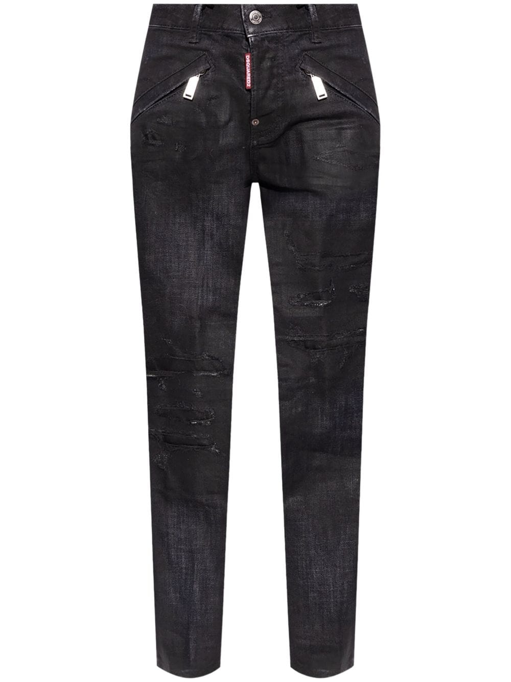 distressed-effect jeans - 1