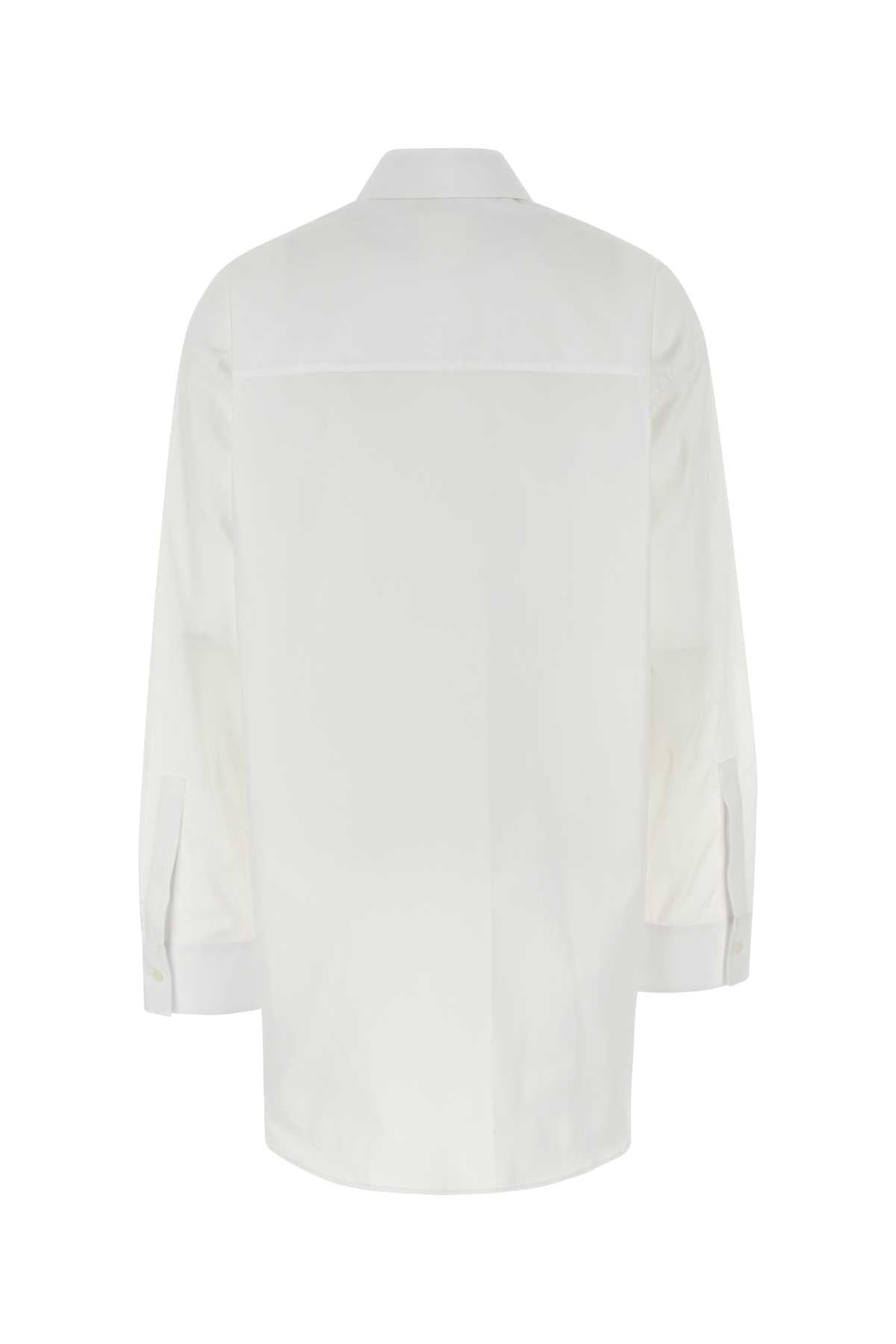 Givenchy Women White Poplin Oversize Shirt - 2