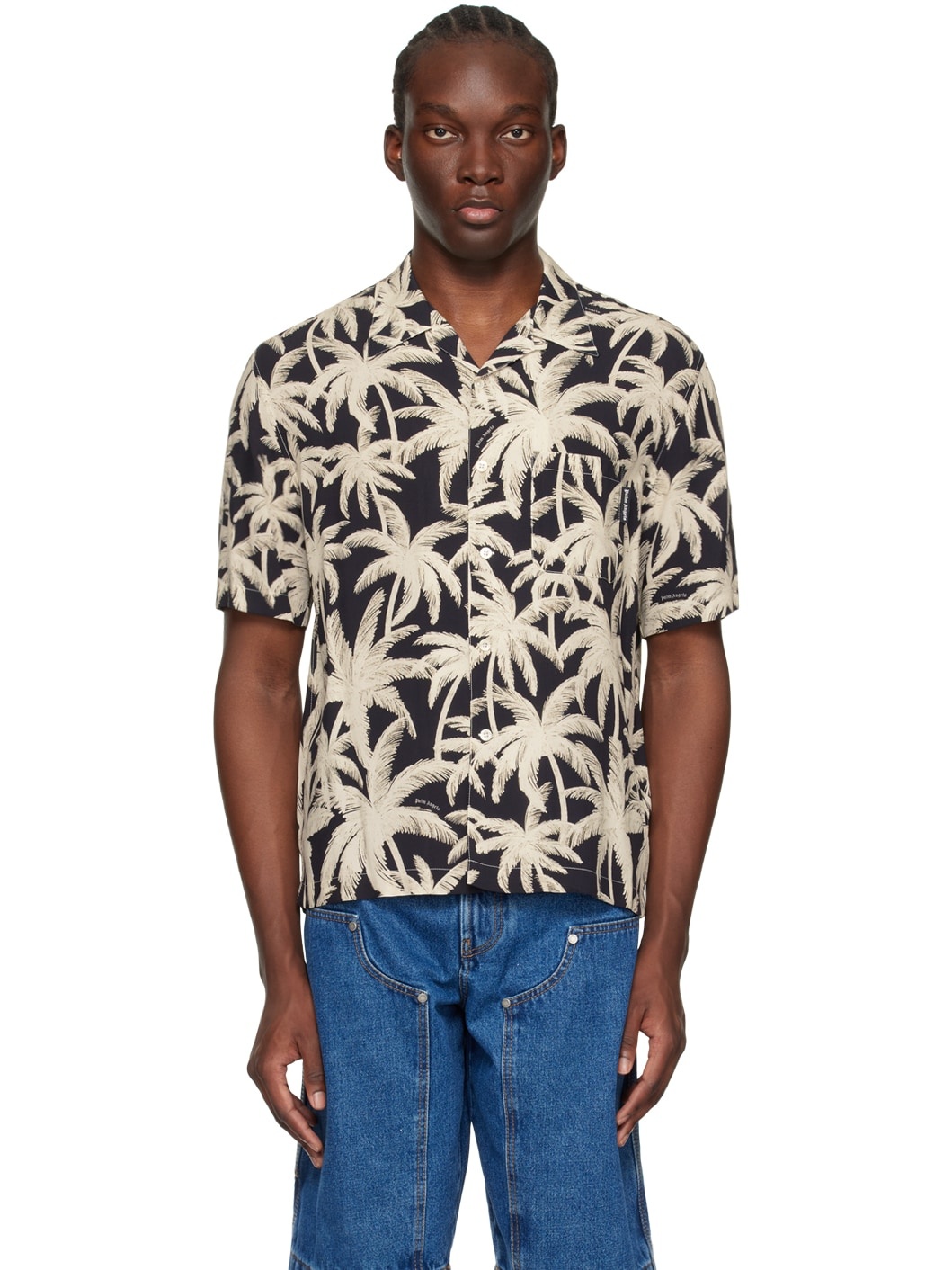 Black Palms Allover Shirt - 1