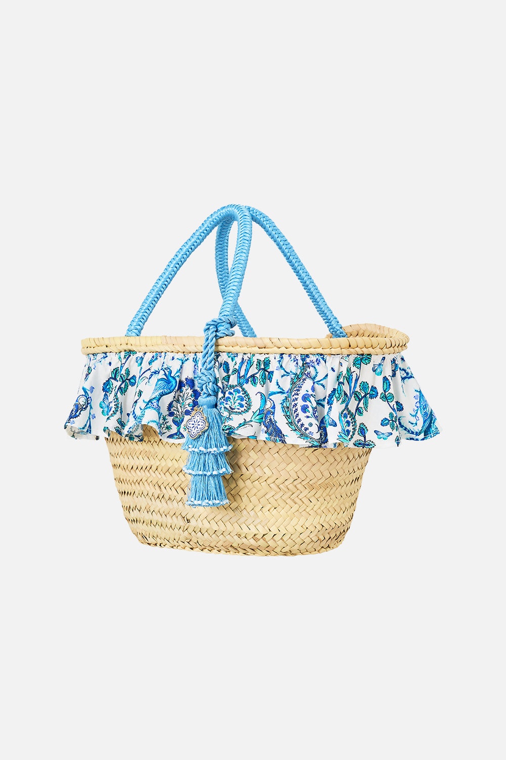 RAFFIA TOTE WITH FRILL EDGE - 2