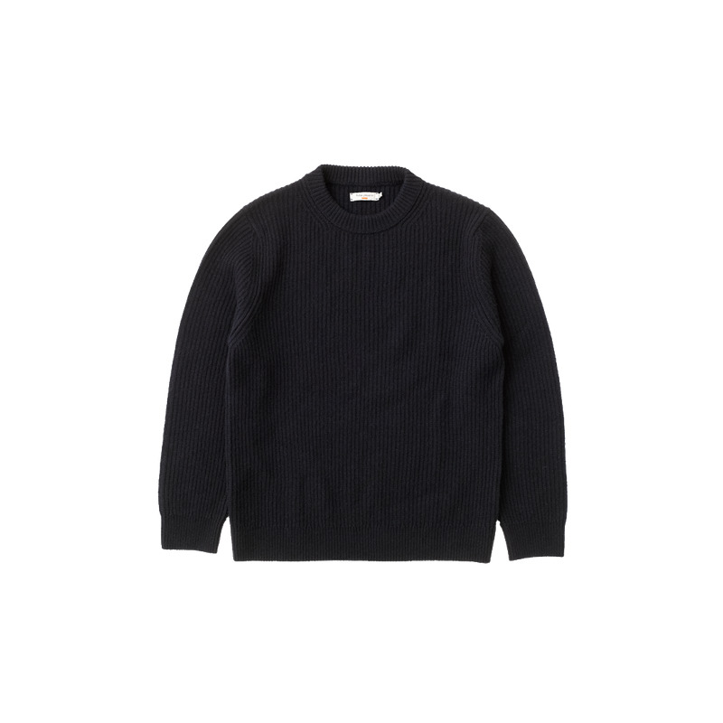 August Rib Wool Navy - 7