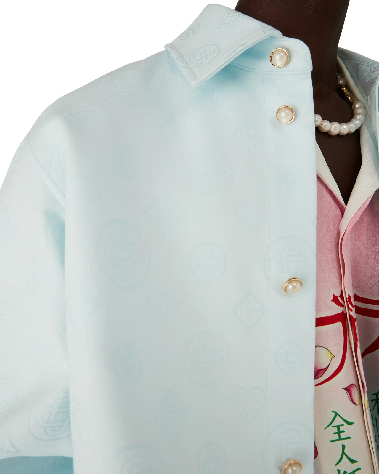 Cotton Monogram Long Sleeve Shirt | Casablanca Paris - 5