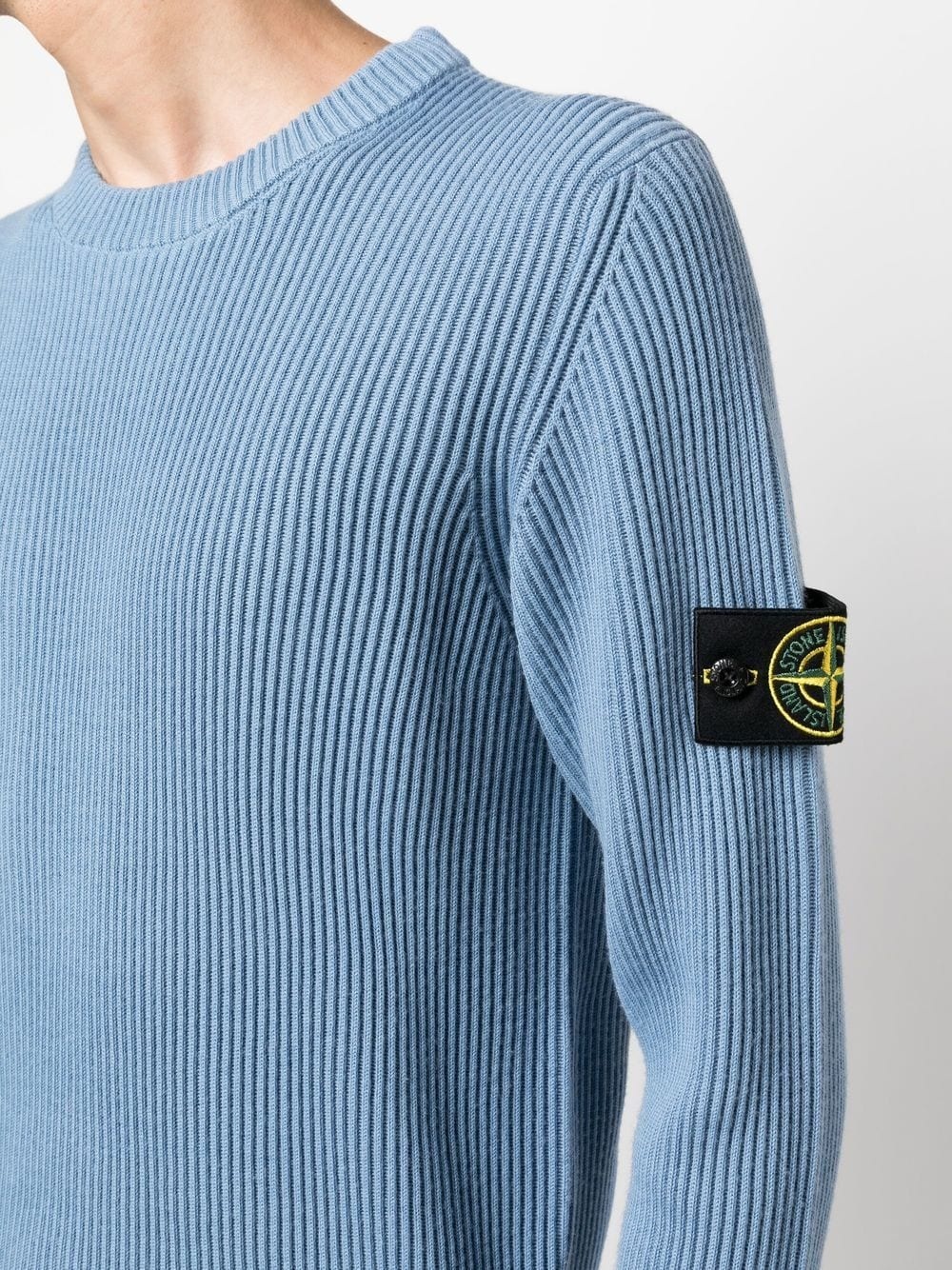 compass-patch ribbed jumper - 5