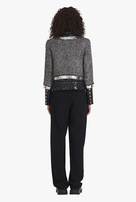 Capsule After ski  - Black and silver tweed and lurex jacket - 3