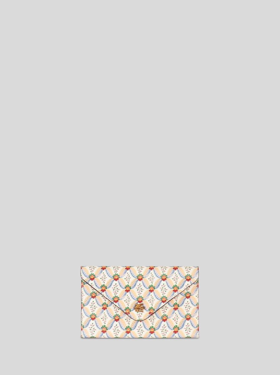 LEATHER FLORALIA CLUTCH BAG - 1