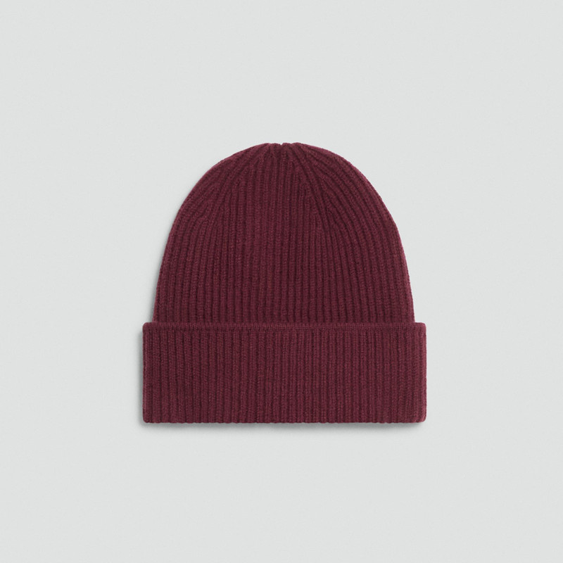 Ribbed Beanie in Cashmere 1