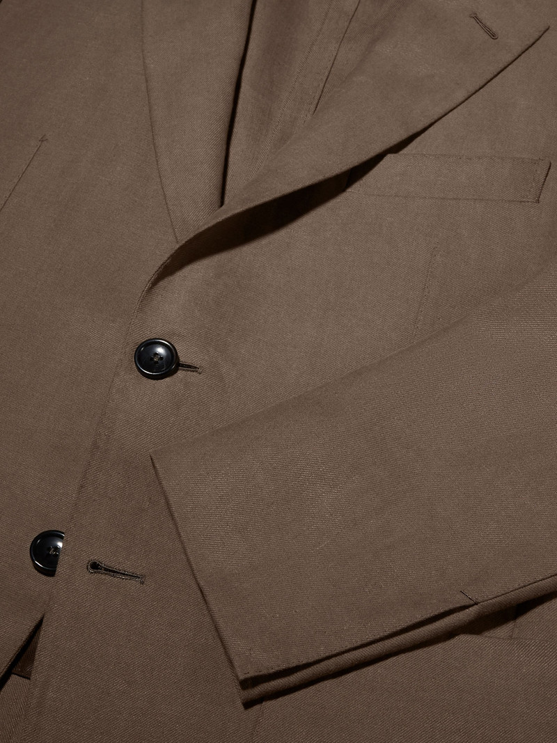 DARK TAUPE OASI LINO BLUE FLOWER JACKET 3