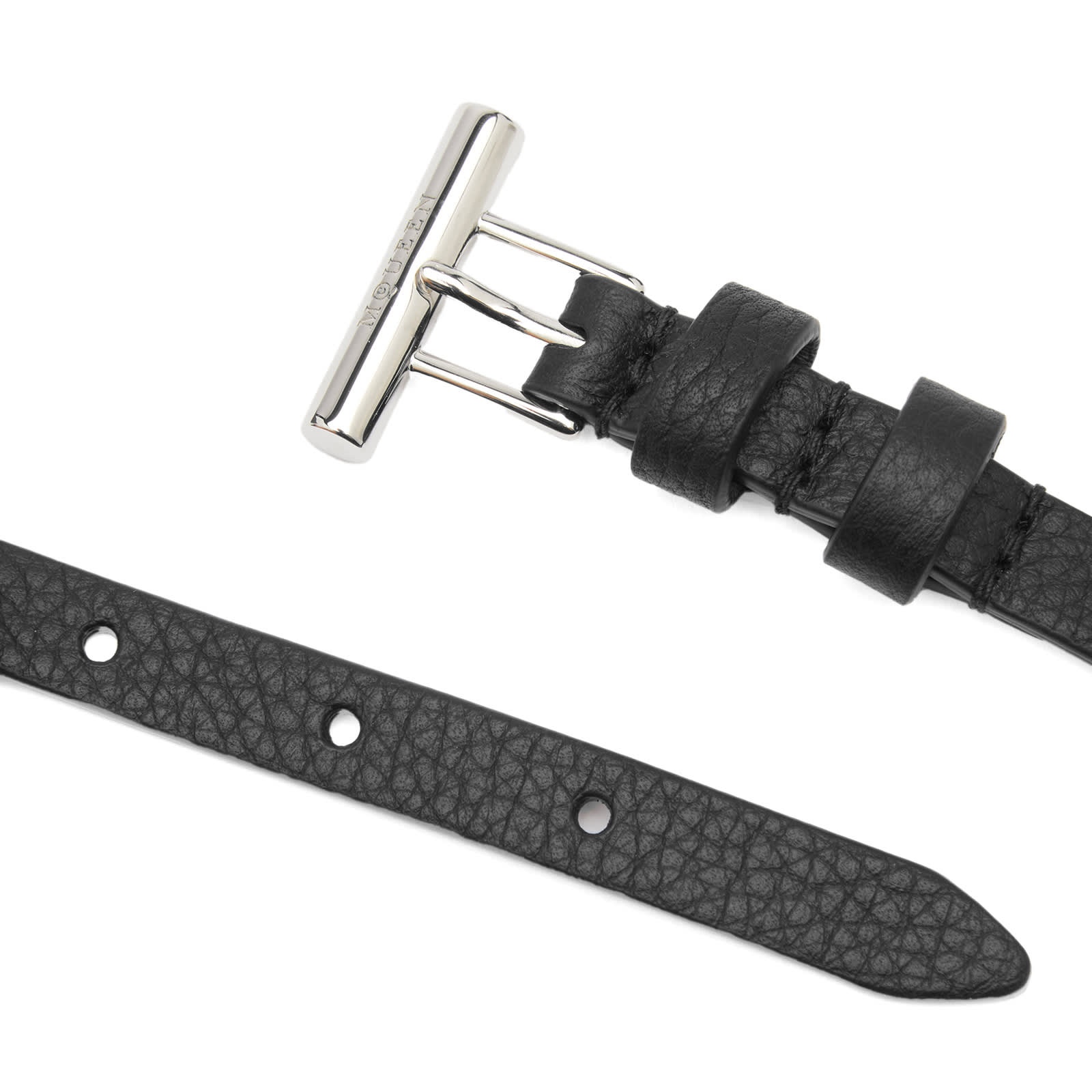 【関税込み】Cross-Bar Bracelet - Alexander McQueen - Leather McQueen Crossbar Double Wrap Leather Bracelet | Nordstrom