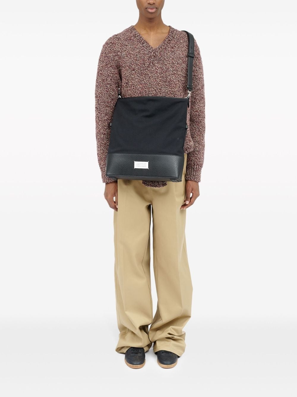 numbers-motif messenger bag - 2