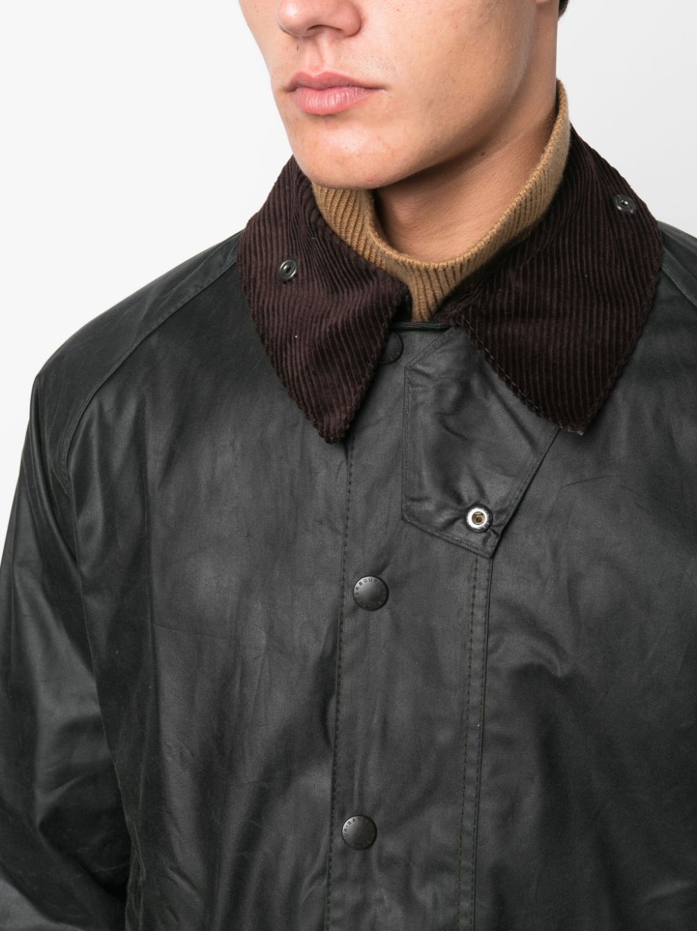 single-breasted button-fastening coat - 5