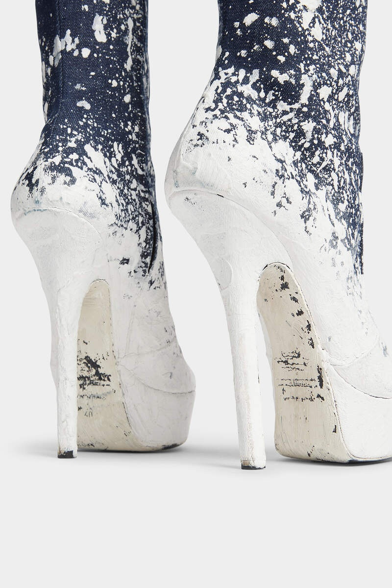 DEANDAY HEELED DENIM ANKLE BOOTS 5