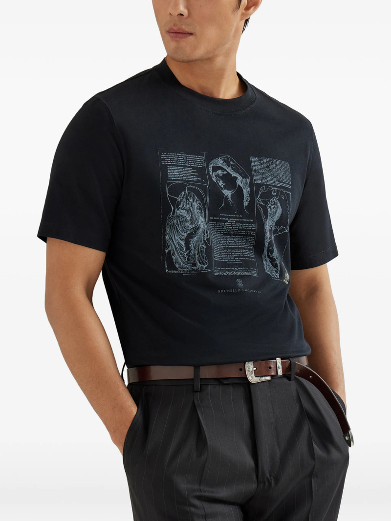 Brunello Cucinelli Brunello Cucinelli Print Crew-neck T-shirt outlook