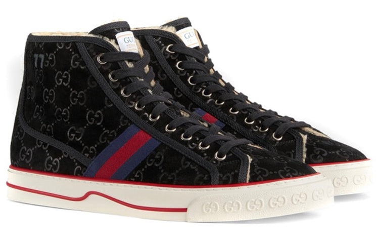 (WMNS) Gucci Tennis 1977 'Black Suede' 649327-UJ510-1076 - 2