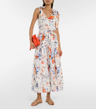 Erdem Floral cotton and silk midi dress outlook