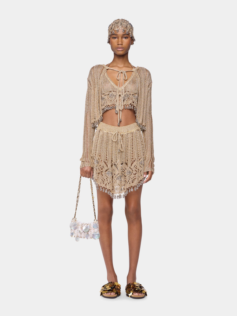 rabanne MINI SKIRT IN CROCHET outlook