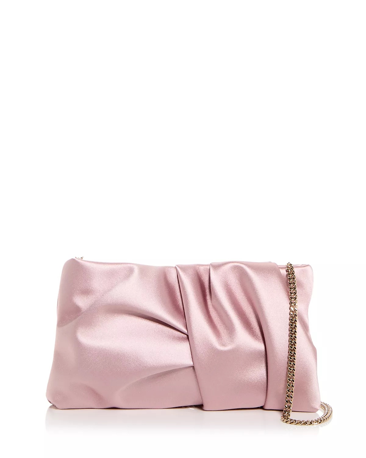 Bonny Ruched Satin Clutch - 1