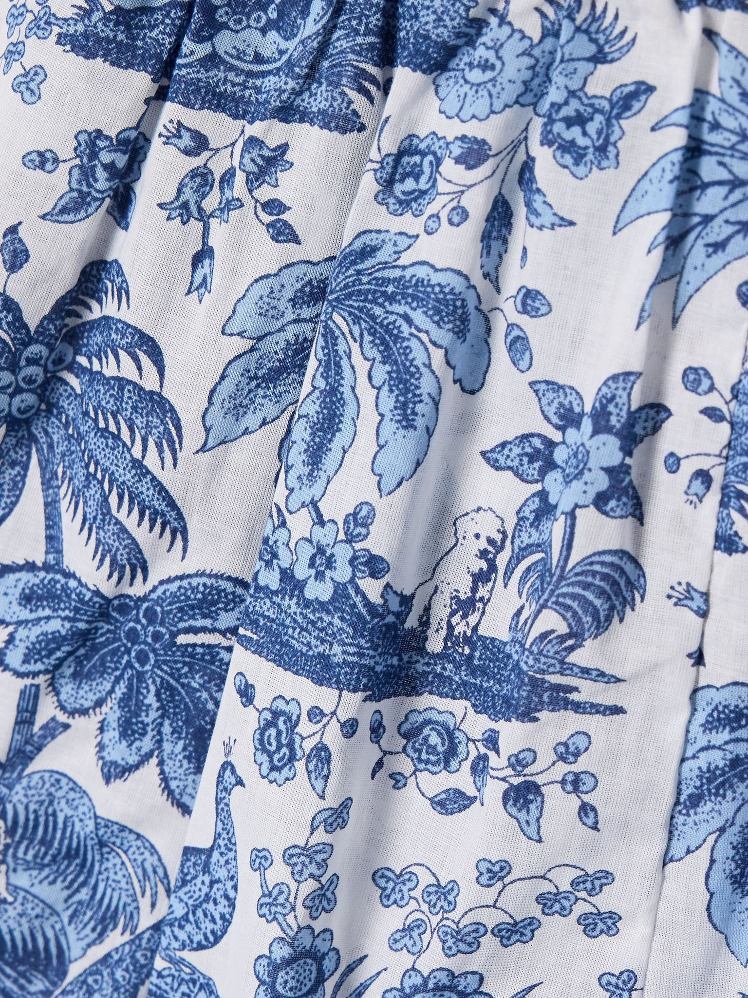 Boyana ruffled gathered cotton-voile shorts Blue - 6
