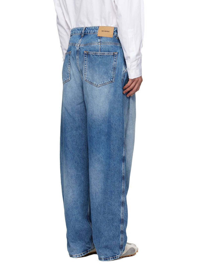 Blue Pleated Jeans 3