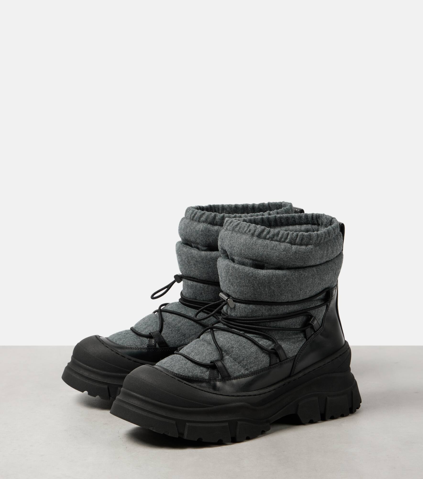Leather-trimmed snow boots - 5